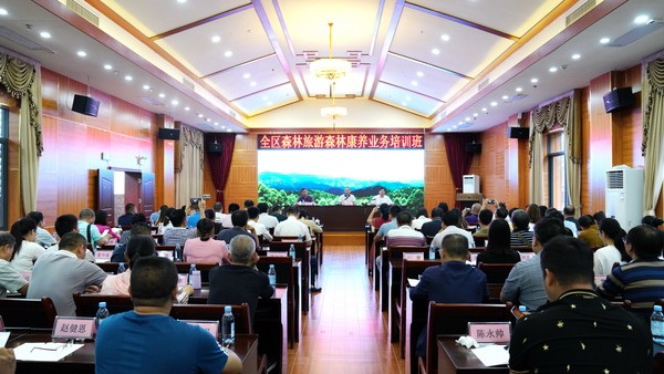全区森林旅游森林康养业务培训班在六万森林康养基地举办